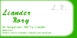 liander mory business card